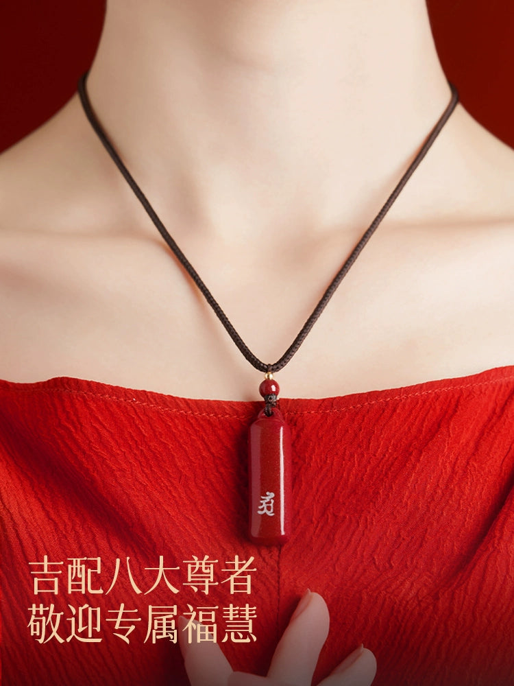 Zodiac Benming Buddha Natural Cinnabar Hanging Benming Year Women's model Shi Brand Body Character Men's