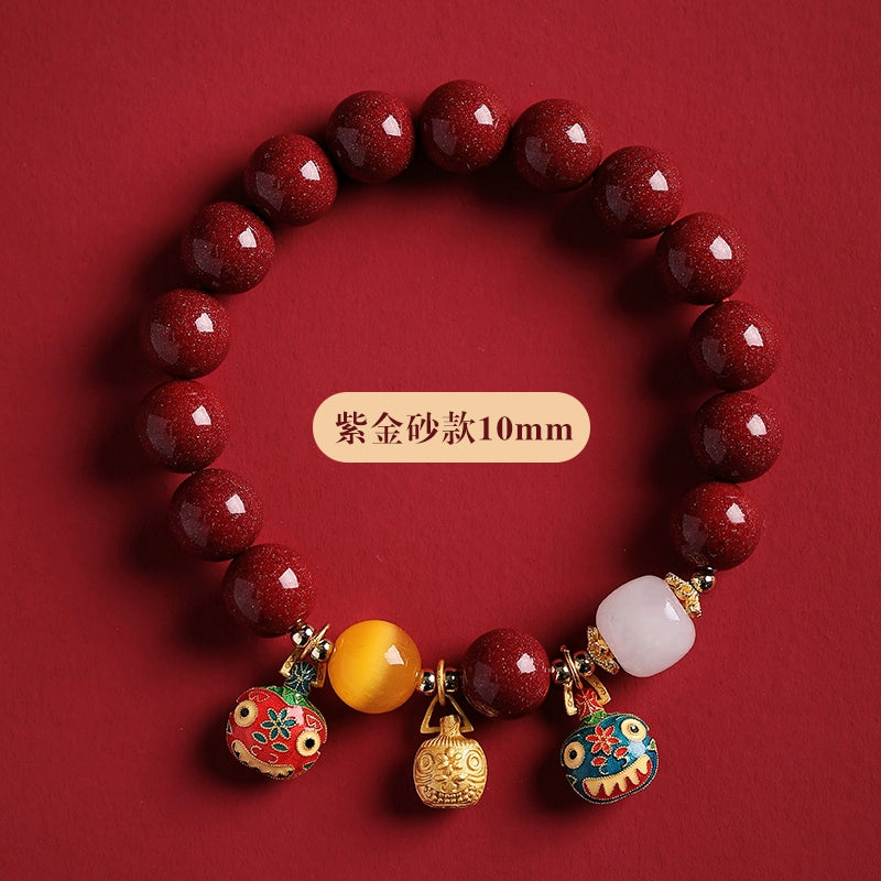 [Fu] Swallowing gold sand bracelet women's natal year hand