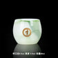 Jade + Jade Teacup Wine Cup Kung Fu Tea Set Self-Use + Raw High + Jade Master Cup ++ Tea Cup