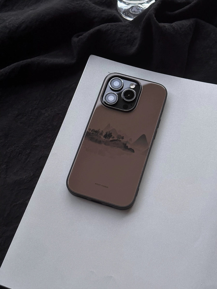 Night Studio Natural Painted Brown Phone Case