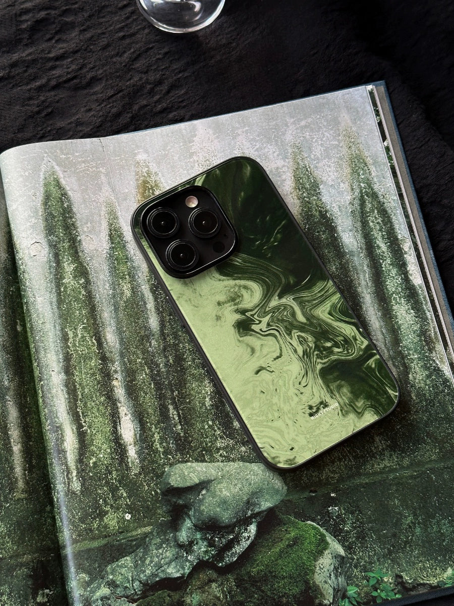 Art Retro Dark Green Thin Phone Case