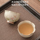 Plant ash small + chrysanthemum bud cup drinking teacup ceramic master cup + cup household kung fu tea set tea cup