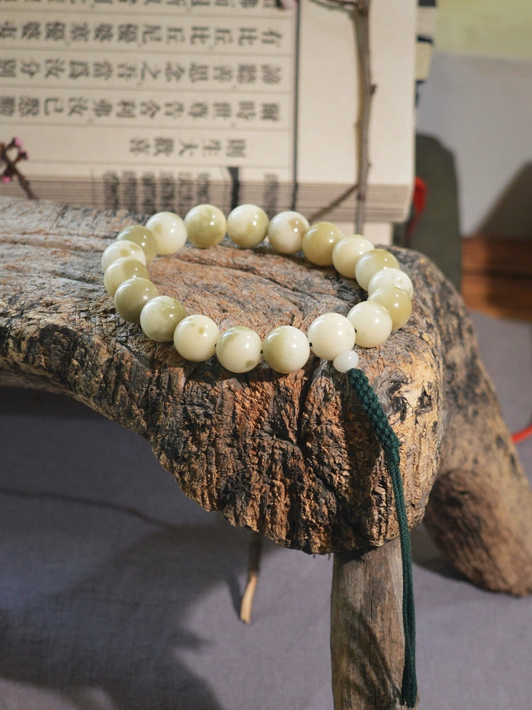 Natural Bodhi Root 18~ Handheld Rosary Beads Wenwan Men's and Women's Buddha Beads Original~~ Beads White Jade Bodhi Seeds~