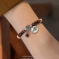 Small red sandalwood flower beaded hand female luxury small high-quality natural stone pull-out bracelet