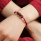 Official flag store Genuine natal year female cinnabar hand handmade bracelet male