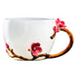 Mo Shou enamel water cup female flower teacup household flower teacup tea glazed cup crystal glass