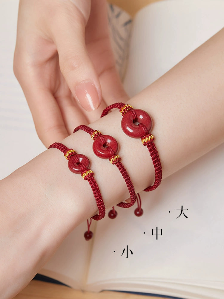 Sand hand Women's model, natal year Year cinnabar safety buckle Hand Hand cinnabar bracelet