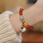 Ethnic hand-made agate stone with small, high-quality, high-quality honey bracelet.