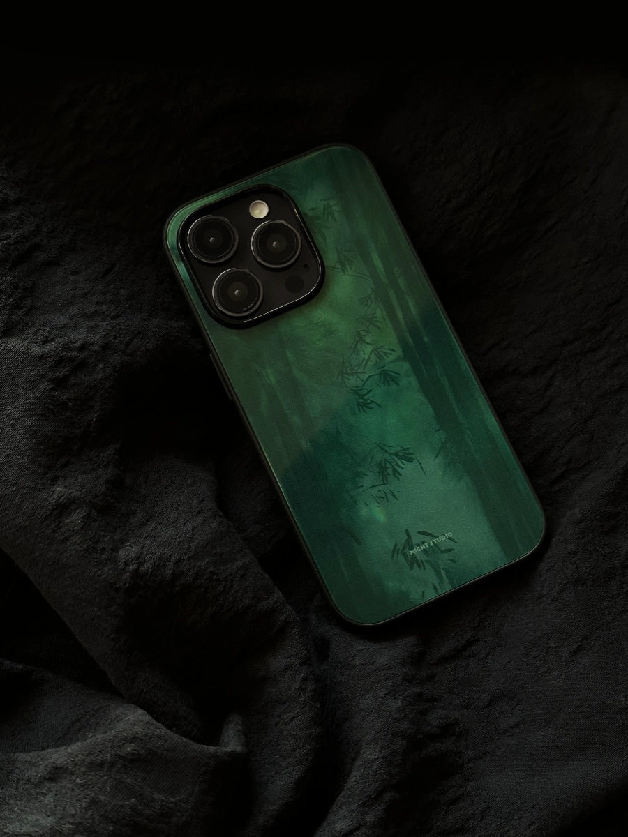 Night Studio Green Bamboo Protective Phone Case