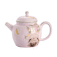 Pink Painted Pet Dog Ceramic Teapot