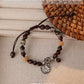 Small red sandalwood flower beaded hand female luxury small high-quality natural stone pull-out bracelet