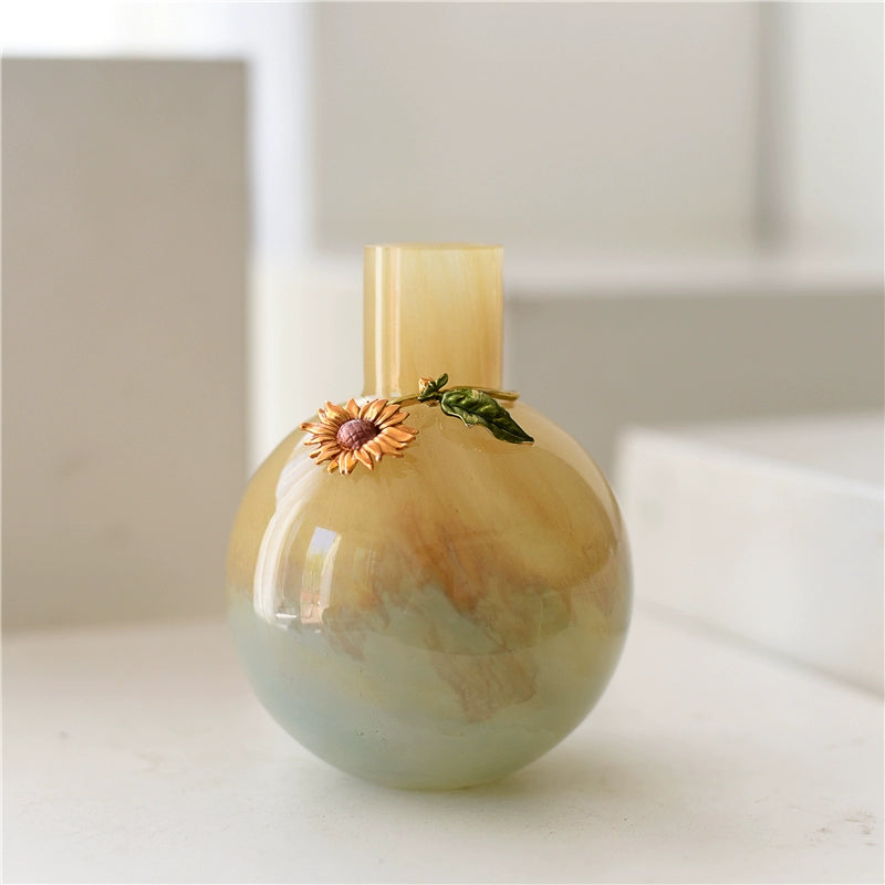 Export color handmade enameled glass vase home-style luxury flower ware