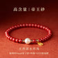 Natural cinnabar bracelet, women's Ping An pearl hand + women's blessing brand hand + Dragon Boat Festival product