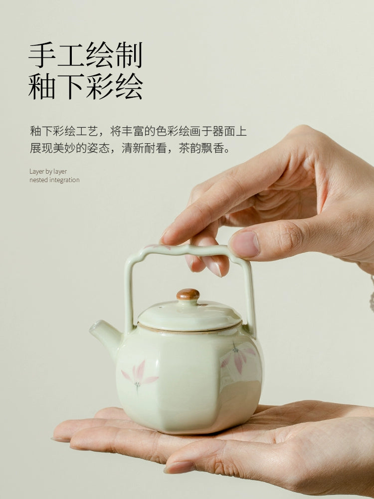 [Hand] [Powder] [Flower Bafang Lifting Beam] [Ceramic Tea] [Tea Breaker] [Kung Fu Tea Set] Household [Tea Brewing]