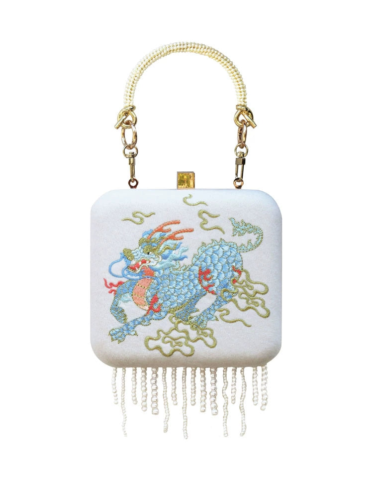 Chinese Kirin Pattern Embroidered Bag