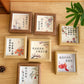 New Chinese-style insertion of square photo frame, table top, ancient photo props