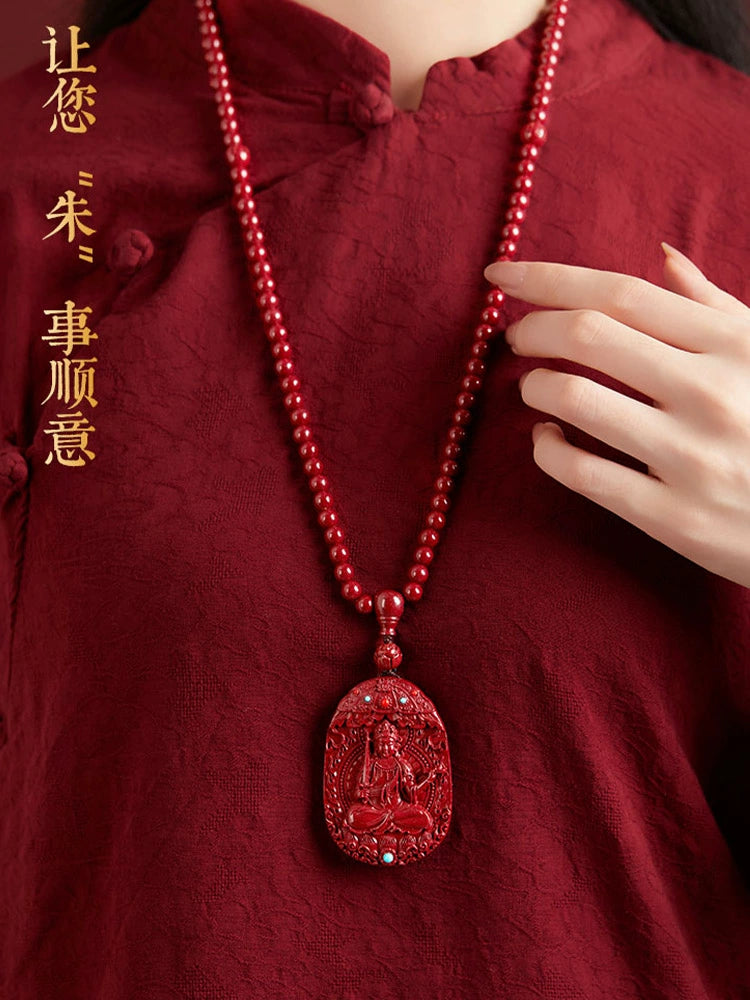 Cinnabar Banner Shop Genuine 1 Piece Hanging Female Natal Buddha Manshu Pu Kongzang Bodhisattva Male