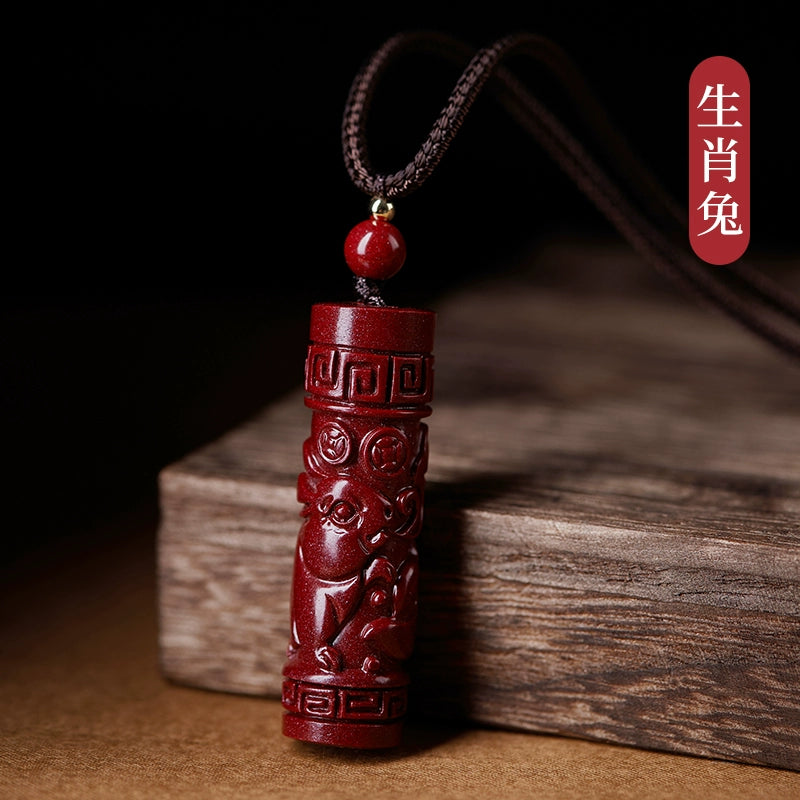 Year of the Sand, Year of the Birth, Year of the Twelve Zodiac Horizontal Mantra Hanging Rough Stone Pieces Male/Female