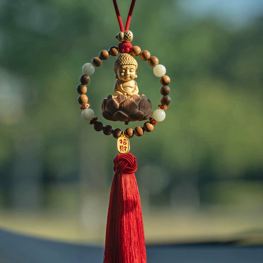 Automobile Hanging Mahogany Buddha Ping An High Men's High Sense