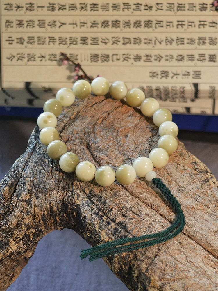 Natural Bodhi Root 18~ Handheld Rosary Beads Wenwan Men's and Women's Buddha Beads Original~~ Beads White Jade Bodhi Seeds~