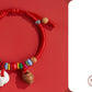 Baby baby red rope bracelet female pig essence bone peach wood amulet bracelet pig bone dog tooth cinnabar peach basket pendant