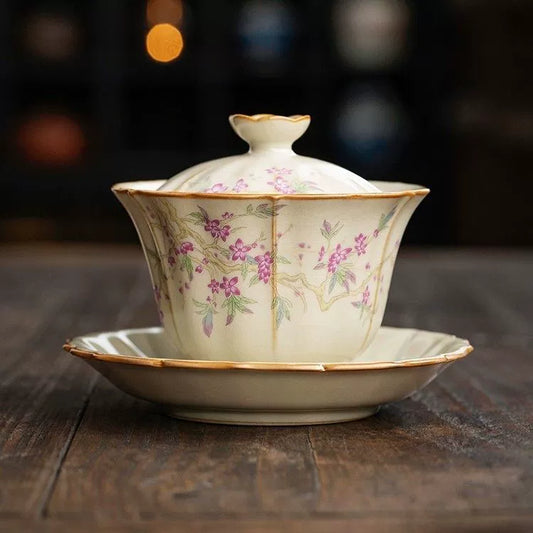 120 ML Ru Kiln Plum Blossom Gaiwan