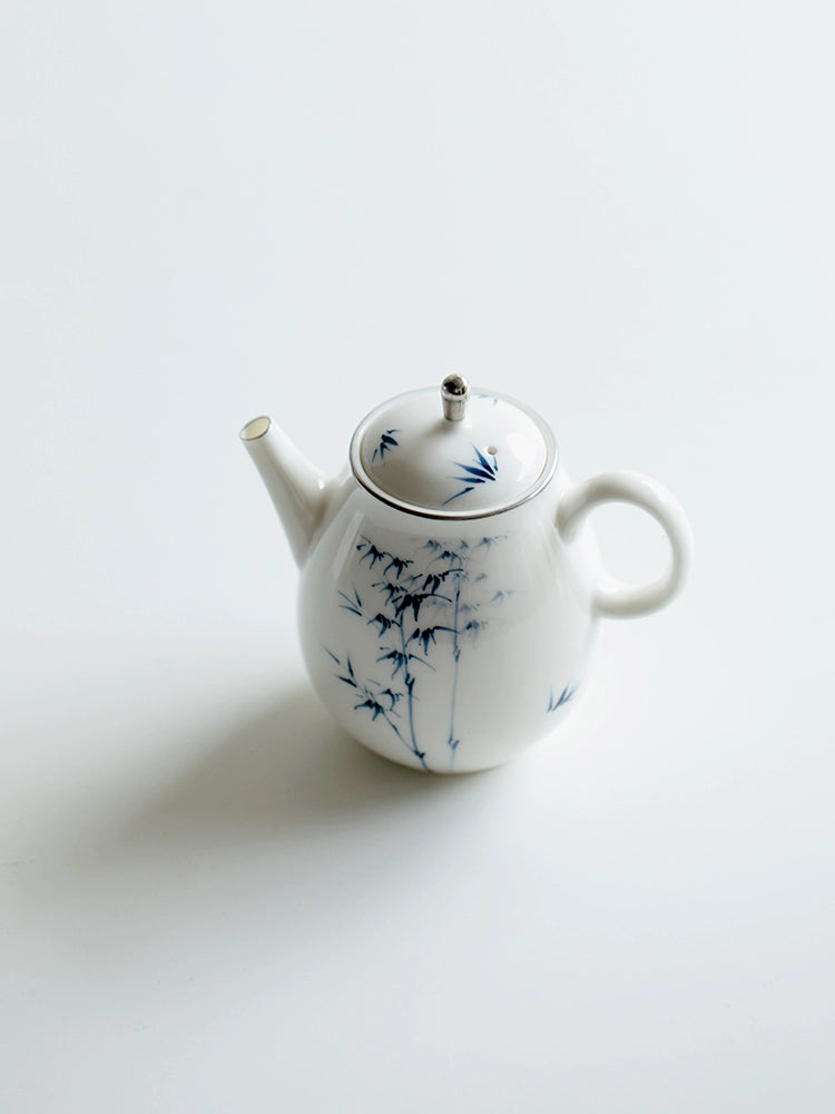 Hand-drawn platinum tea Household ceramic small tea making tea Chinese kung fu tea set small porcelain