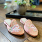 Old Beijing cloth shoes women's flat heel bottom ancient bag flower slippers sound non-slip half drag ancient cheongsam shoes women