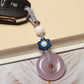 Purple chalcedony safety buckle girl car key buckle high handmade safety peach blossom original sex