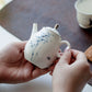 Hand-drawn platinum tea Household ceramic small tea making tea Chinese kung fu tea set small porcelain