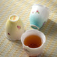 Suet Jade Porcelain Glaze Tea Cup | Small Fresh Teacup Strawberry Master Cup Ceramic Kung Fu Tea Set Flower Cup