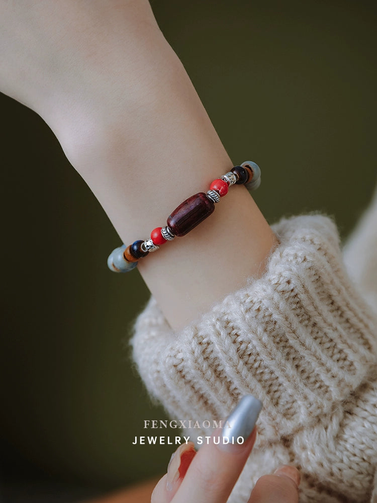 New Chinese ceramic beaded hand - women's luxury small - fine - ancient - high-sense bracelet with tide