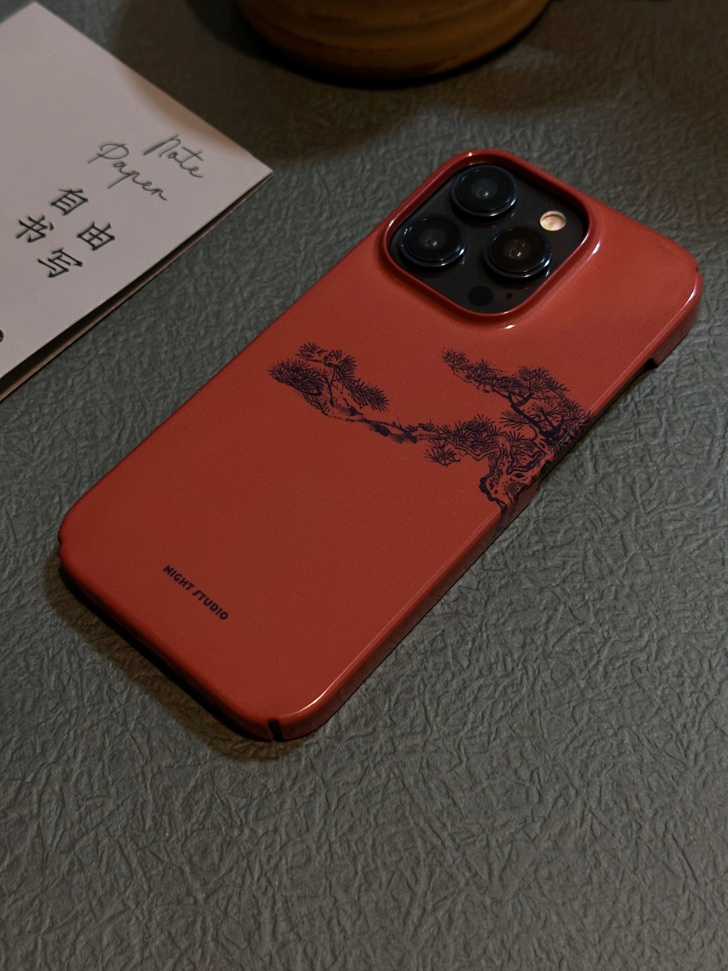 Night Studio Retro Pine Red Phone Case