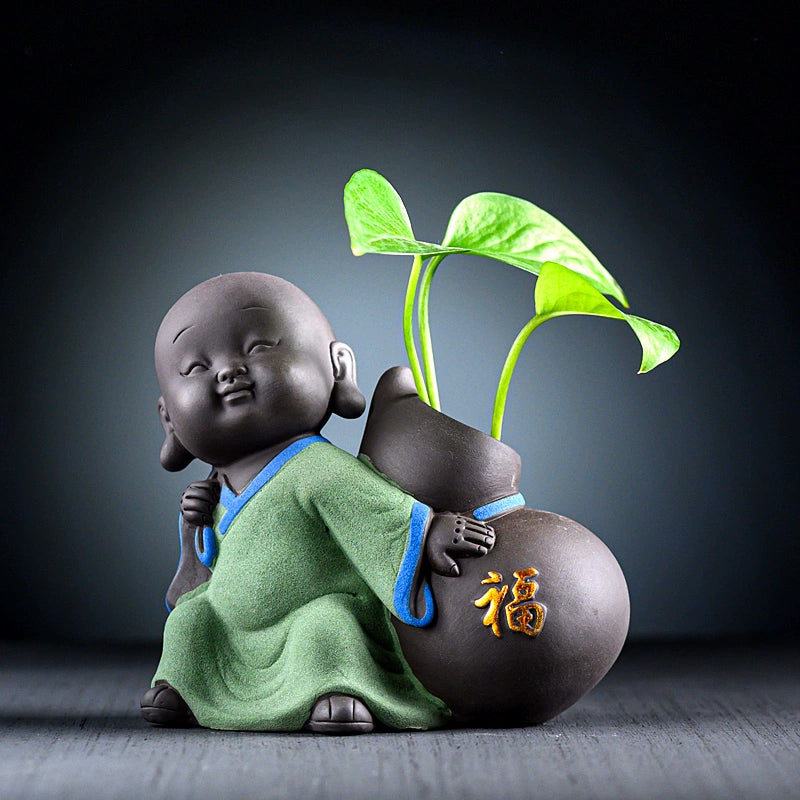 Little Monk Flower Arrangement Hydroponic Plant Flower Arrangement Tea