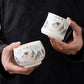 Qianli Jiangshan White Porcelain Kung Fu Small Teacup Master Cup ++ Chinese Ceramic Tea Set Household Tea Cup Tasting Cup