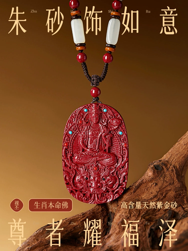 Cinnabar Hanging Male Zodiac Shou Shen Year Benming Year Benming Year Charm Female Benming Buddha