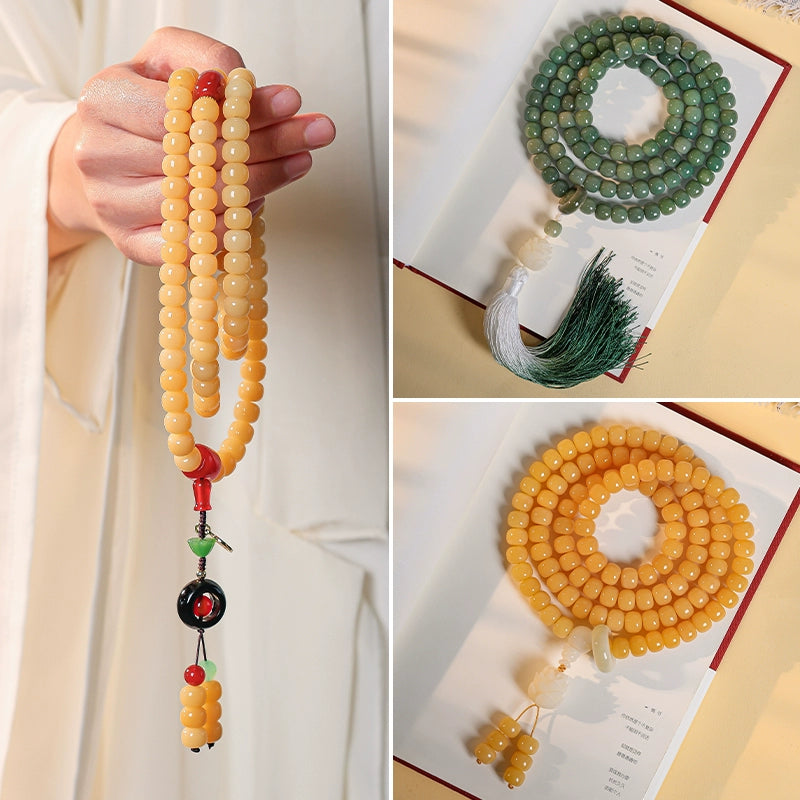 Douyin, the same Yuhua Bodhi root 108~ hand~ rosary bead Bodhi child Wenwan handheld~ play Buddha bead girl