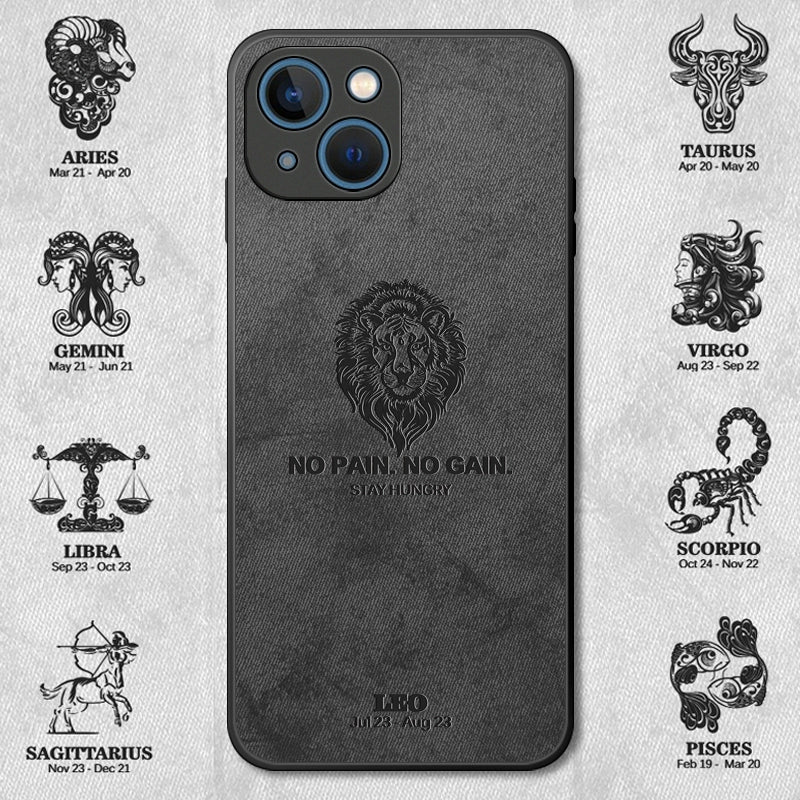 Zodiac Sign Black Sweatproof Phone Case