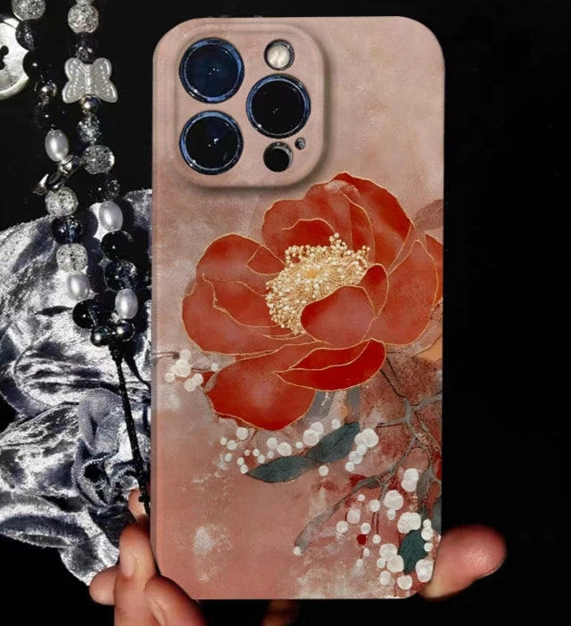 Peony Flower Custom Mobile Phone Case for Women