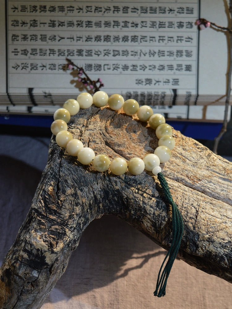 Natural Bodhi Root 18~ Handheld Rosary Beads Wenwan Men's and Women's Buddha Beads Original~~ Beads White Jade Bodhi Seeds~