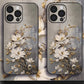 Retro Embossed Flower Protective Phone Case