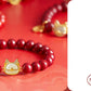 Cinnabar bracelet women's official flag shop natal year year gold cinnabar hand purple gold sand beads