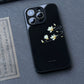 Night Studio White Magnolia Black Phone Case