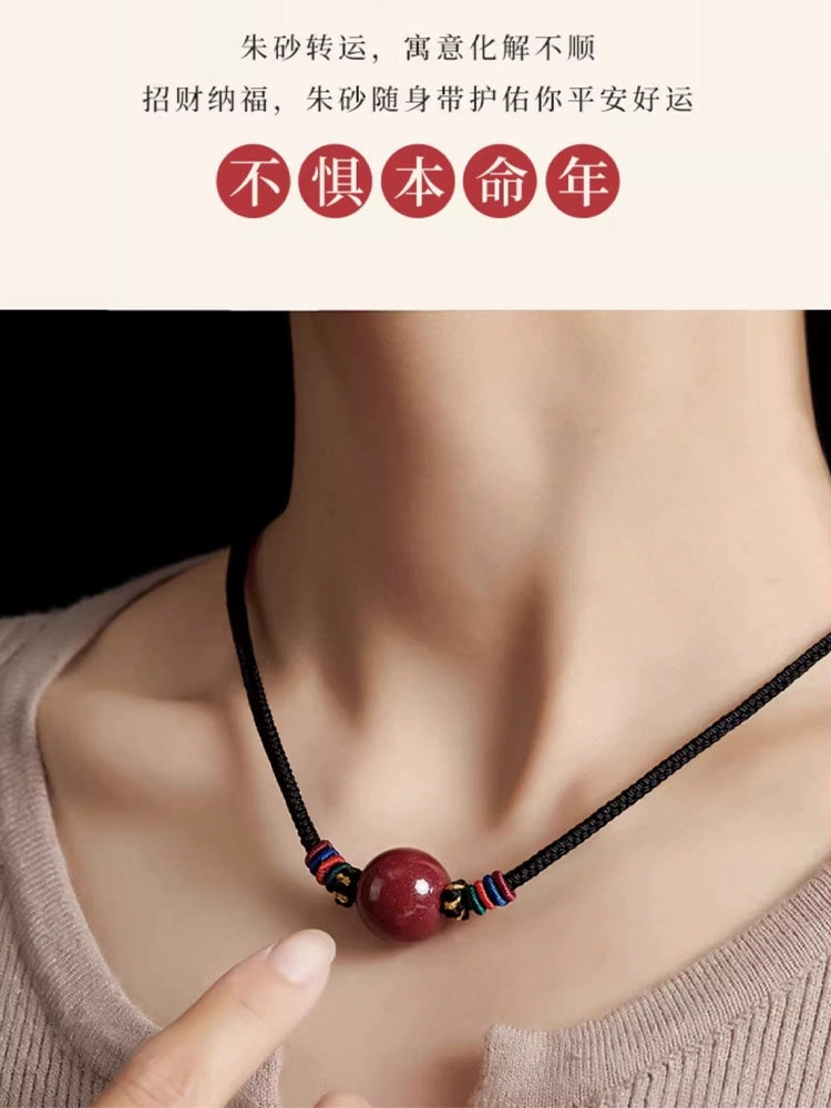 Sand lucky Bead hanging Women's natural rough stone natal year Body piece Body symbol Men's matching