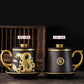 Gilt purple sand tea set