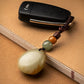 Natural Hetian Jade One Item One Spoon One Piece Men's Auto Keychain Women's High-end Italian Products