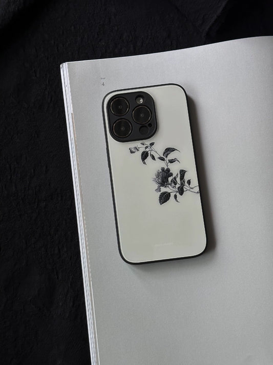 Night Studio Plain Branch Glass Phone Case