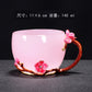 Mo Shou enamel water cup female flower teacup household flower teacup tea glazed cup crystal glass