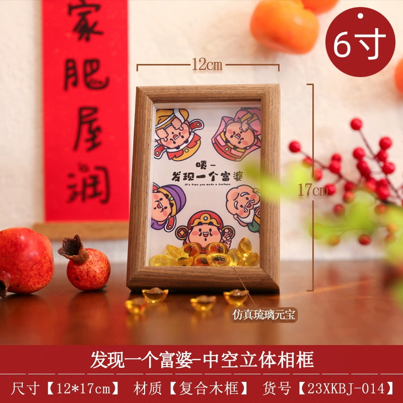 Photo frame, piece, safe and happy new year, new home desktop, Taiwan customer, spring and new year layout supplies