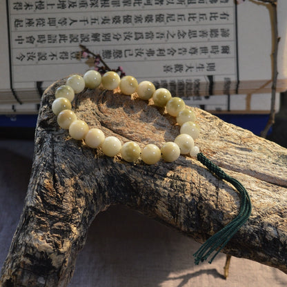 Natural Bodhi Root 18~ Handheld Rosary Beads Wenwan Men's and Women's Buddha Beads Original~~ Beads White Jade Bodhi Seeds~